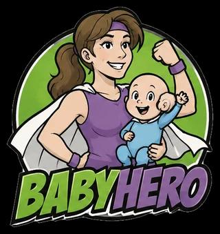 Baby Hero — starke Mama mit Baby auf dem Arm